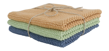 Redecker Spültuch 3er Set, gestrickt Baumwolle