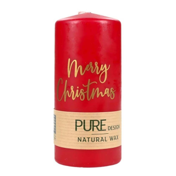 Wenzel Pure Safe Kerze Merry Christmas rot