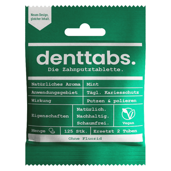 Denttabs Zahnputztabletten flouridfrei 125 Stück