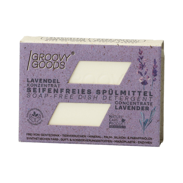 GroovyGoods ökologisches festes Spülmittel, Lavendel 60g