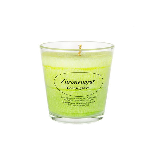 Kerzenfarm Stearinkerze im Glas, Lemongras